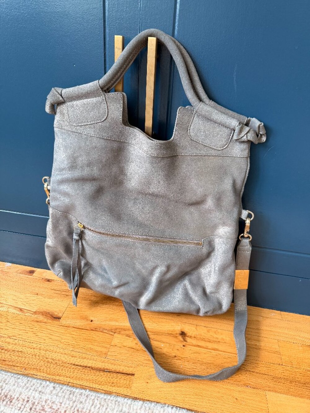 Foley & Corinna Metallic Leather Convertible Crossbody Bag